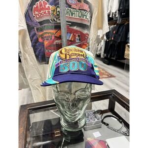 Vintage 90s Cracker Barrel 500 Racing Splash Multicolor Snapback Hat OSFA